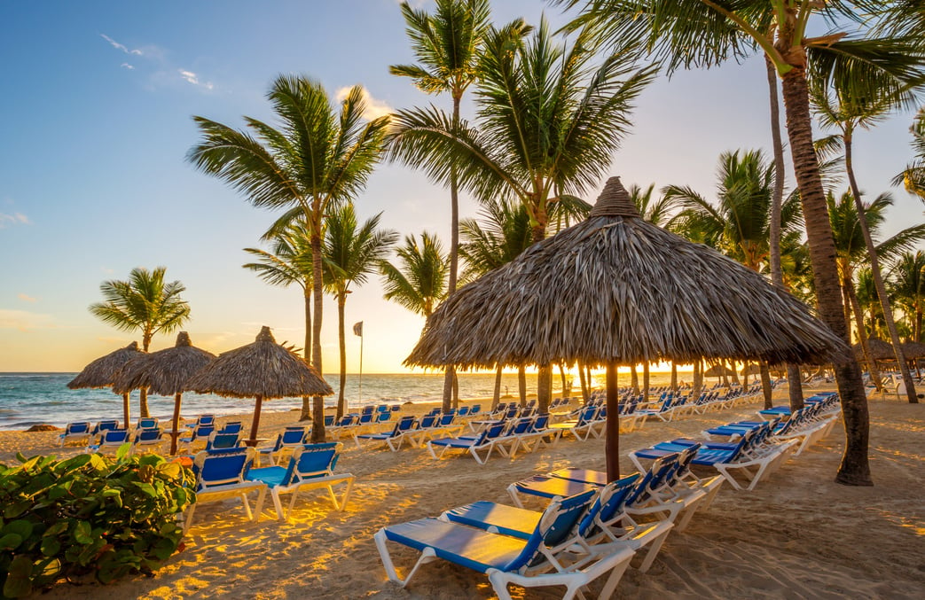 Tropical Beach Resort in Punta Cana, Dominican Republic.